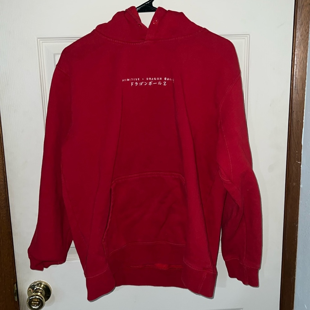 DragonBallZ red hoodie size medium
